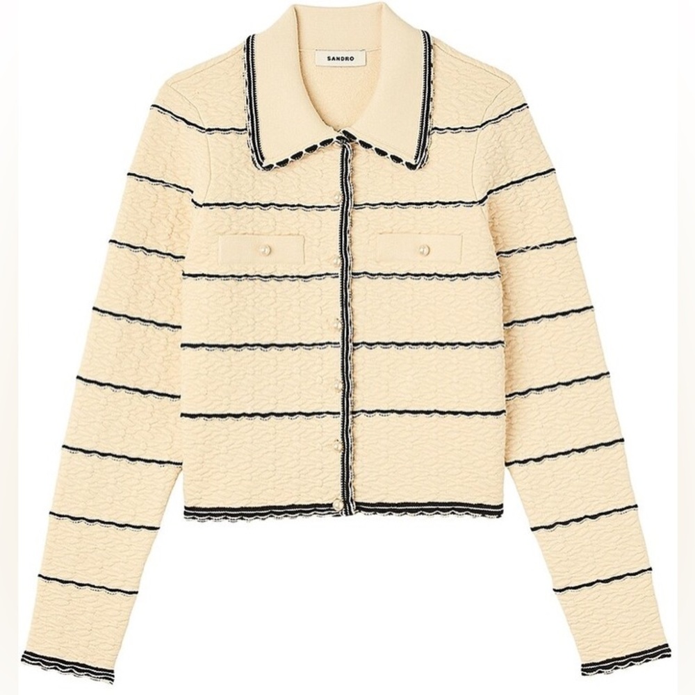 Sandro infinity cropped cardigan